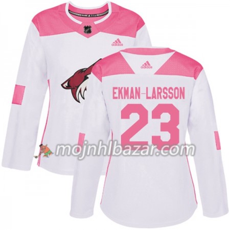Dresovi Arizona Coyotes Oliver Ekman-Larsson 23 Adidas 2017-2018 Bijela Narančasta Fashion Authentic - Ženska Dresovi Arizona Coyotes Oliver Ekman-Larsson 23 Adidas 2017-2018 Bijela Narančasta Fashion Authentic - Ženska